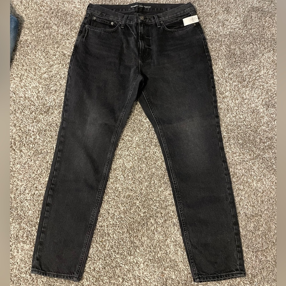 Old Navy Original Straight Taper Non-Stretch Black Jeans